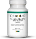 PERQUE Energized Double Zinc Guard 100 Tabs – Dual-Form Zinc Supplement with Picolinate &amp Citrate – Supports Immune Skin &amp Cellular Health – High-Absorption Non-GMO Gluten-Free Formula – 10