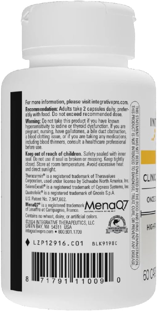 Integrative Therapeutics Clinical Nutrients HP - Daily Multivitamin for Vital Nutrients - Antioxidant Support for Men &amp Women* - No Added Iron - Dairy-Free - 60 Count (30 Servings)