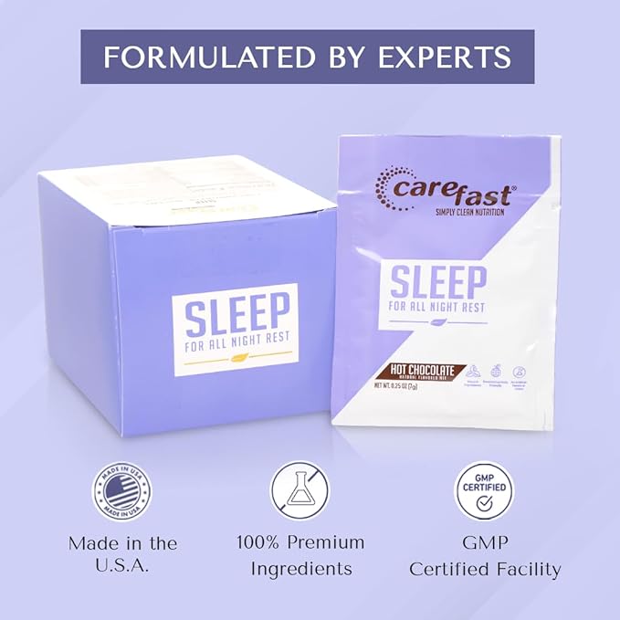 Sleep - Hot Chocolate Drink Mix - Natural Sleep Supplement - Box of 15 Packets