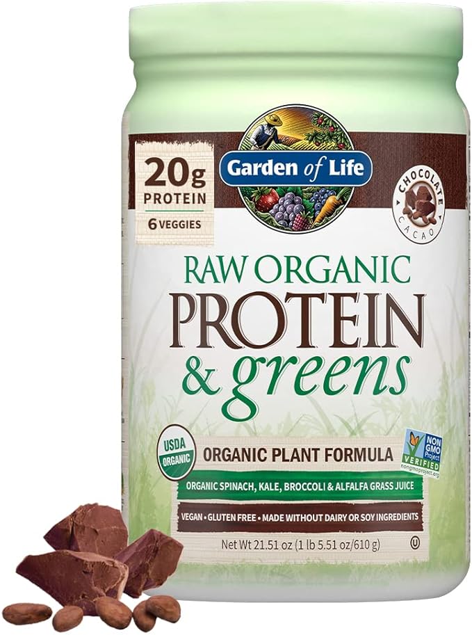 GARDEN OF LIFE Organic Chocolate Protein &amp Greens 21.51 OZ