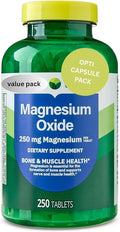 Magnesium 250 mg Tablets – Bone &amp Muscle Wellness Support – High-Potency Daily Supplement – 250 Count