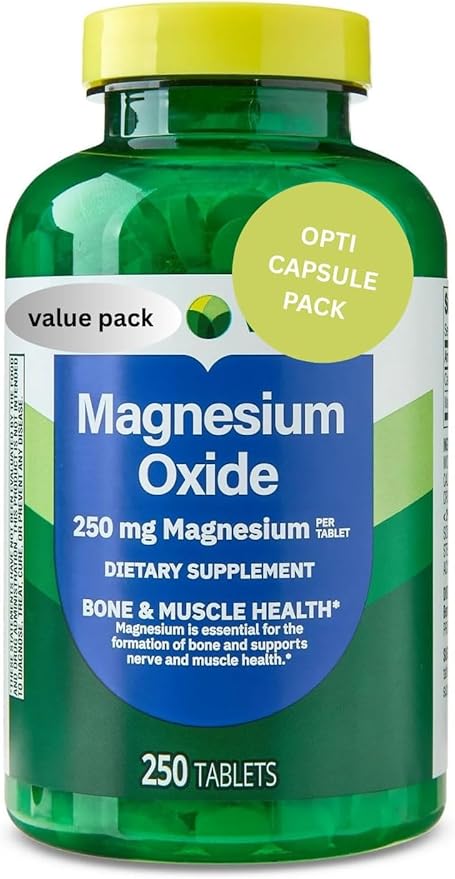 Magnesium 250 mg Tablets – Bone &amp Muscle Wellness Support – High-Potency Daily Supplement – 250 Count