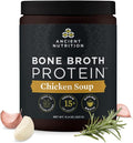 Ancient Nutrition Bone Broth Protein Powder Chicken Soup Grass-Fed Chicken and Beef Bone Broth Powder 15g Protein Per Serving Supports a Healthy Gut 15 Servings