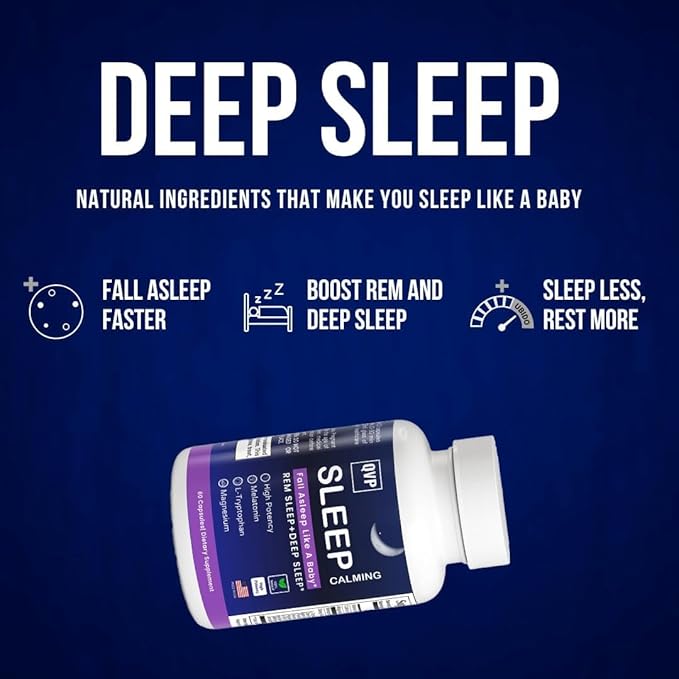 Deep Sleep Formula 60 Capsules All Natural Ingredients Improves Your Sleep Quality in A Natural Way Deep and REM