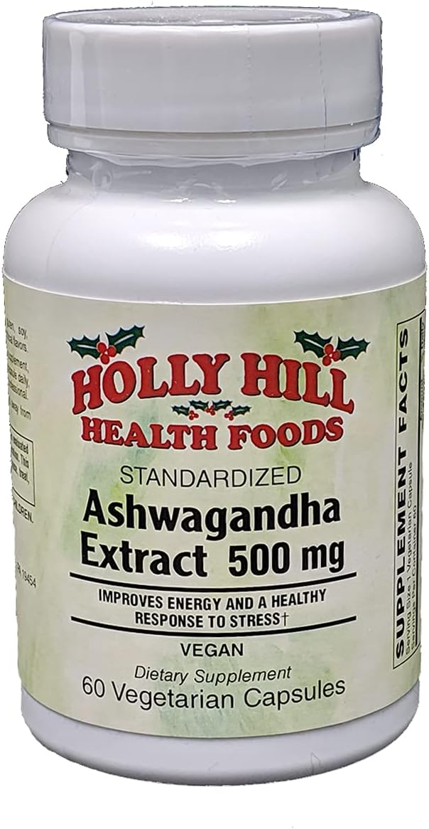 Holly Hill Health Foods Ashwagandha Extract 500mg 60 Vegetarian Capsules