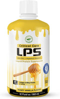 Nutritional Designs LPS Liquid Collagen &amp Whey Protein Supplement Sugar-Free Non-GMO Drink Promotes Healthy Skin &amp Hair for Men &amp Women. (Critical Care) Honey Vanilla