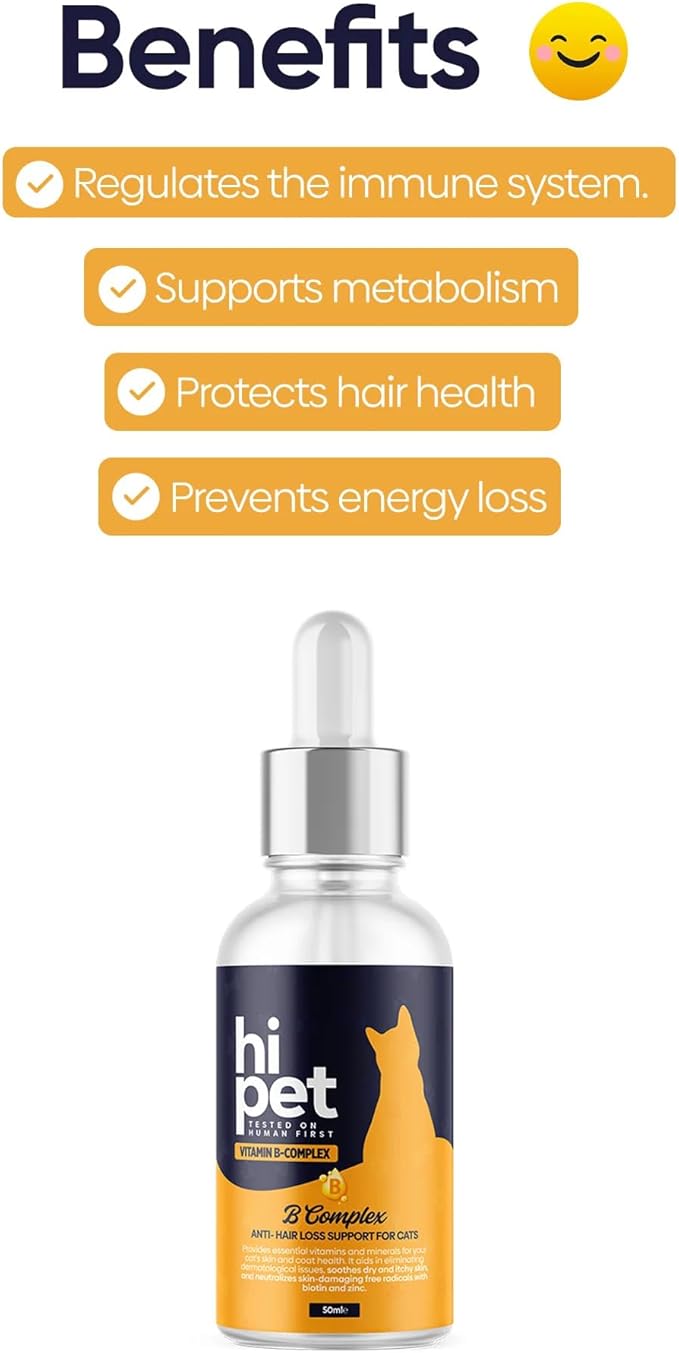 Vitamin B Complex for Cats Supports Metabolism and Increases Energy Levels 1.7 Fl Oz (Pack of 3)
