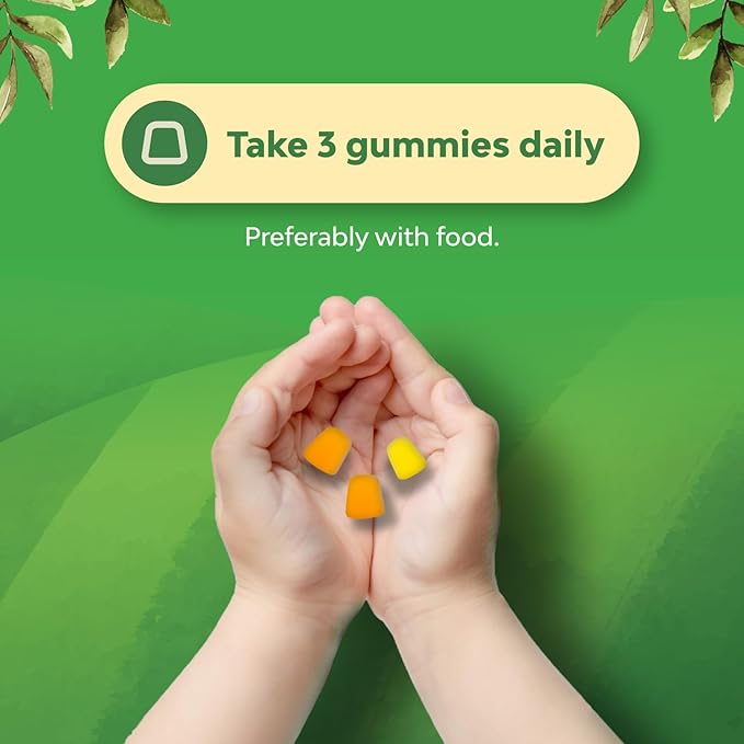 Bundle of Kids DHA Omega 3 Gummies - Fatty Acids Omega 3 6 9 for Brain Immune Strength Vision Focus Support and Liquid Multivitamin for Kids Immunity Support - Yummy Toddler Supplement High Absorption