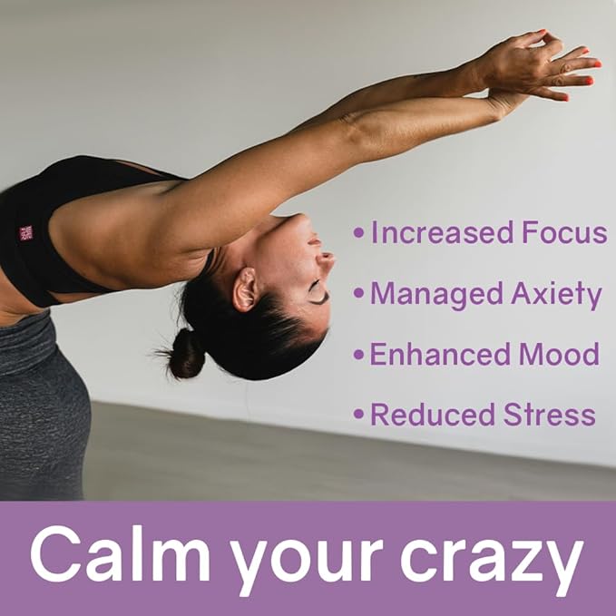 Zen Blend - Stress and Anxiety Supplement with Ashwagandha L-Theanine Holy Basil Skullcap Passionflower &amp Lemon Balm | Supports Mood Focus &amp Stress Relief | Vegan &amp Non-GMO | 60 Capsu