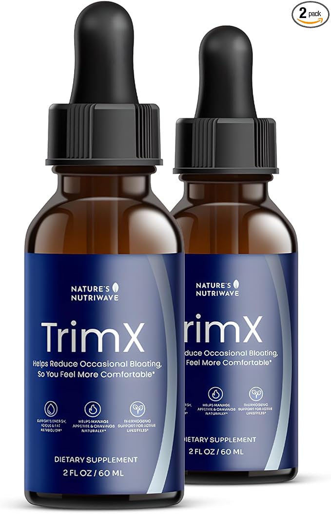 TrimX – Daily Liquid Botanical Supplement with Maca Green Tea Extract African Mango Raspberry Ketones &amp 20+ Herbal Ingredients – Non-GMO Stimulant-Free Formula – 2 fl oz (60 mL) 2 Month Suppl