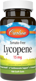 Carlson - Lycopene 15 mg Tomato-Free Prostate Health &amp Circulation Support Optimal Wellness 180 Softgels