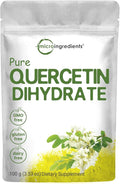 Pure Quercetin Dihydrate Powder Quercetin 500mg Per Serving 100 Grams Most Bioavailable Grade and Filler Free Powerful Antioxidant Supports Energy Immune System No GMOs and Vegan