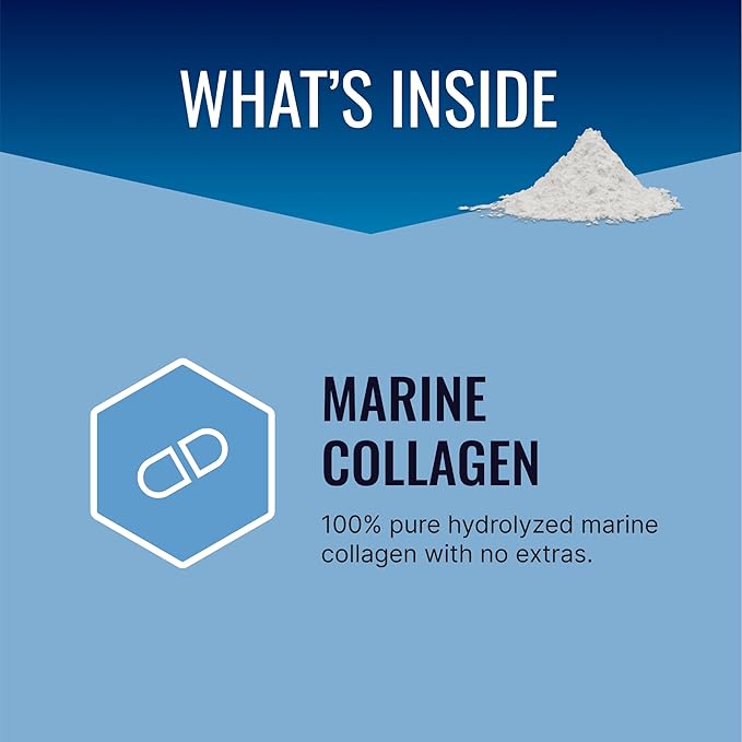 Approved Science Collagen Powder - Unflavored Hydrolyzed Collagen Peptides for Women &amp Men - Marine Sourced - Hair Skin Nails &amp Joints - 30 Scoops - 1 Month Supply