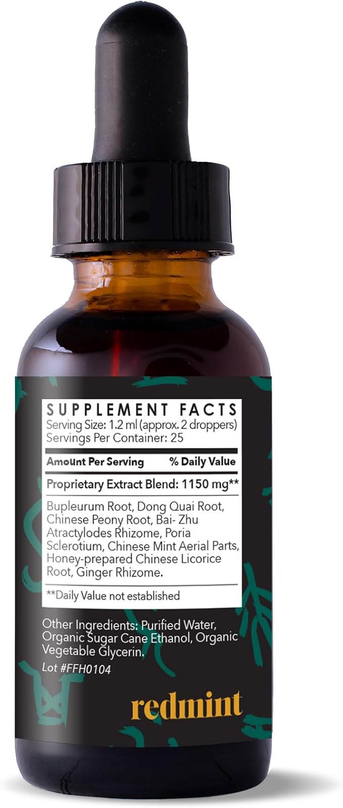 Redmint Relax &amp Chill Herbal Tincture | Natural Mood Support and Calmness Herbal Supplement for Women Wellness | Rooted in Ancient TCM Wisdom with Xiao Yao San to Promote Relaxation &amp Peace| 3