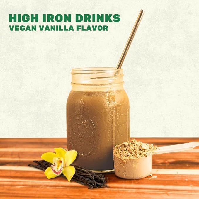 Smart Eats - Iron Powder | Highly Absorbed | Avoids Side Effects | Complete Nutrition: Protein Vitamins Fiber Antioxidants | Makes Tasty Drinks &amp Shakes | Vegan | Vanilla Flavor | 30 Scoops