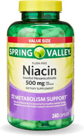 Vitamin B3 Niacin 500mg Flush Free Capsules Dietary Supplement 240 Pills (Pack of 1)
