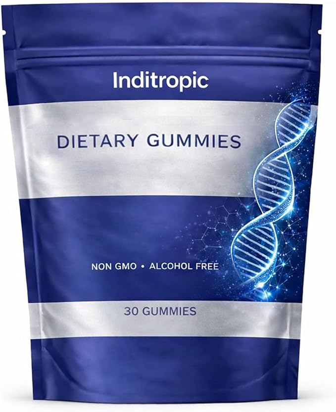 Inditropic Blue Gummies Sugar-Free Daily‘Non-GMOEasy-to-Take Gummies for Everyday Routine30 Count