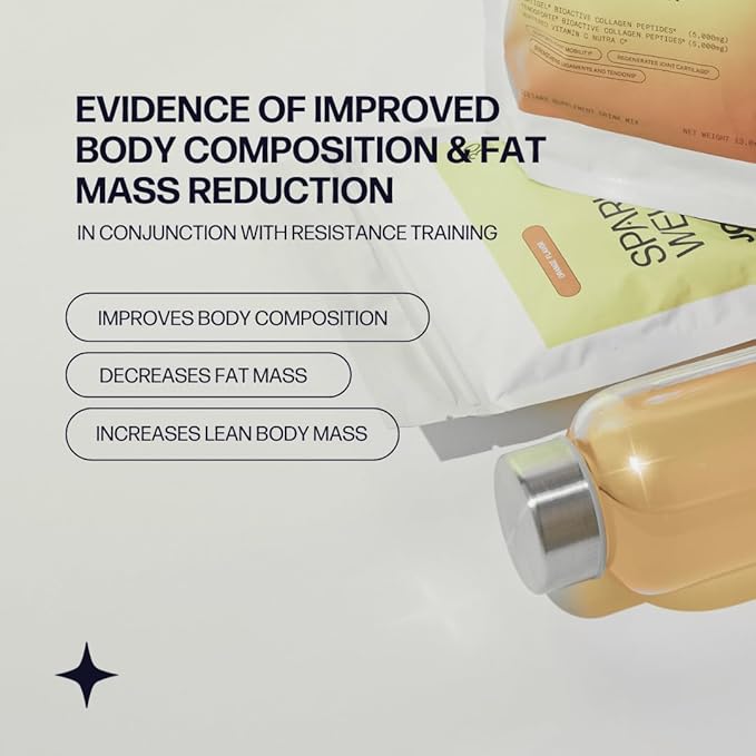 Sparkle Wellness BODYBALANCE Bioactive Collagen Peptides | Collagen Powder Supplement with Hydrolyzed Collagen Peptides &amp Buffered Vitamin C | Muscle Boost (No Flavor) [30-Serves]