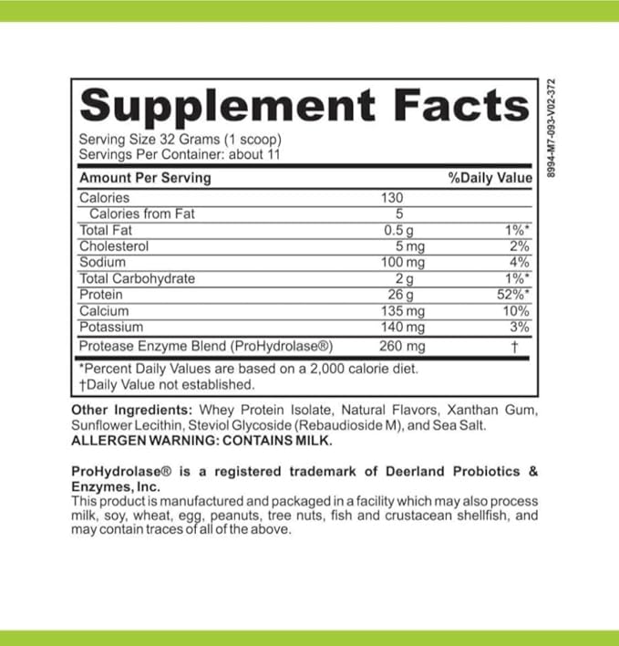 Casa de Sante Advanced Whey Protein Vanilla - GLP-1 Support | Low FODMAP Gut Friendly 25g Protein with ProHydrolase Enzymes Whey Isolate Powder | MD PhD Formulated -13 oz