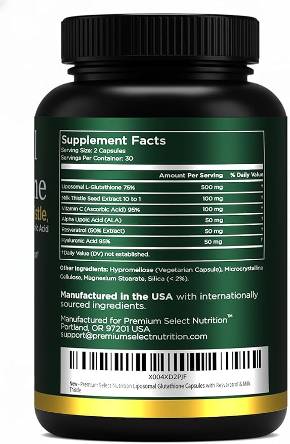 Liposomal Glutathione Capsules with Resveratrol &amp Milk Thistle