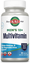 KAL Men’s 18 Plus Multivitamin - 30 Essential Vitamins and Minerals - Vitamin D Vitamin C Zinc and More - Male Reproductive and Cellular Energy Support - Vegan Non-GMO - 30 Servings 60 VegCaps