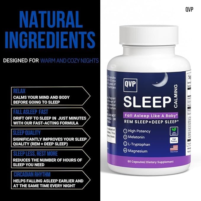 Deep Sleep Formula 60 Capsules All Natural Ingredients Improves Your Sleep Quality in A Natural Way Deep and REM