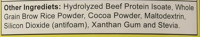 Hydrolyzed Beef Protein Supplement Chocolate 2.3 Pound