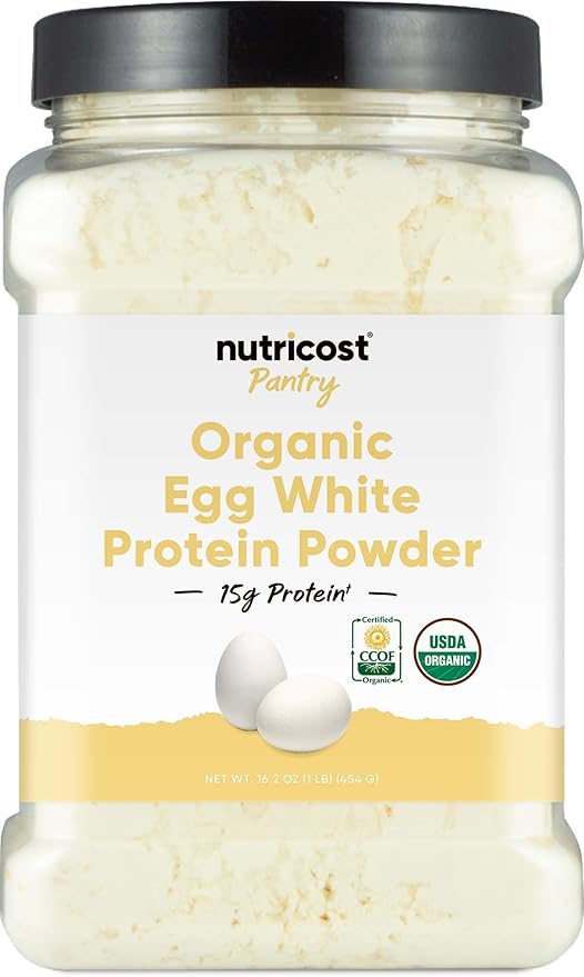 Nutricost Pantry Organic Egg White Protein Powder (1 LB) - GMO-Free Gluten-Free