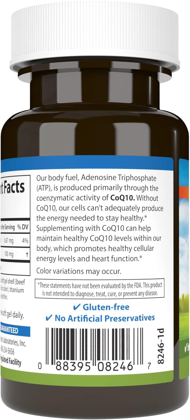 Carlson - Co-Q10 100 mg Energy Production &amp Heart Function 60 Softgels