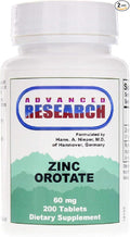 Zinc Orotate 60 mg 200 Tabs (Pack of 2)