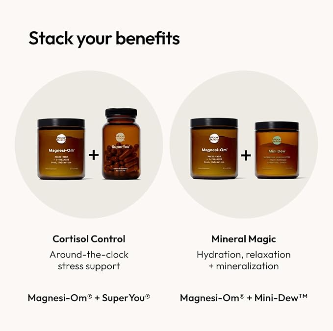 Moon Juice Magnesi-Om Magnesium Powder Supplement - Chelated Magnesium Complex + L-Theanine Blend for Rest Relaxation &amp Regularity - Vegan Non-GMO &amp No Sugar Unflavored 3.9 oz 30 Sevings