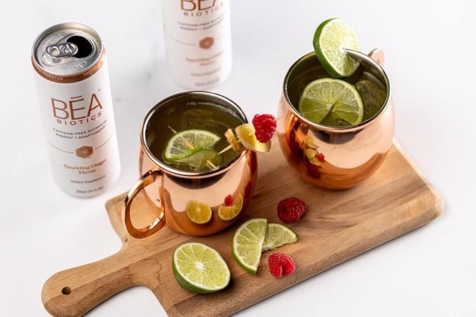 Isagenix BEA Biotics - Caffeine-Free Botanical Energy Drink - Supports Gut &amp Digestive Health - Aids Healthy Metabolism - Good Source of Fiber - Sparkling Ginger 12 fl oz