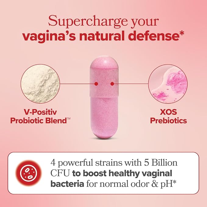 O Positiv URO Vaginal Probiotics for Women pH Balance with Prebiotics &amp Lactobacillus Probiotic Blend - Vaginal Health Supplement - Promote Healthy Vaginal Odor &amp Vaginal Flora 60 Count (Pack