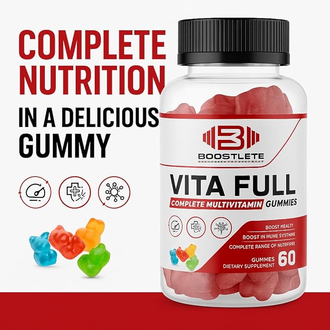 Vita Full – Complete Multivitamin Gummies for Adults | Immune Energy &amp Nutrient Support | Strawberry Flavored | 60 Gummies