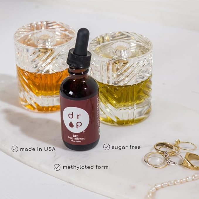 Drop Supplements Vitamin B12 Drops and Vitamin D3+K2 Drops Bundle
