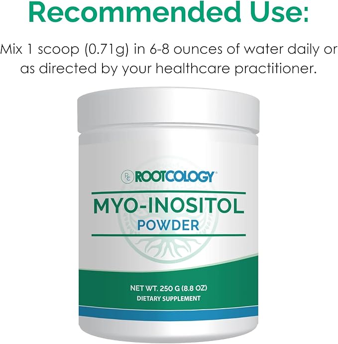 Rootcology by Dr. Izabella Wentz | Myo-Inositol Powder | Inositol Supplement for Mood Brain Health and Liver Support | 250g / 345 Servings