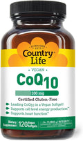 Country Life Simply CoQ10 Supports Heart Function 100mg 120 Softgels Certified Gluten Free Certified Vegan…