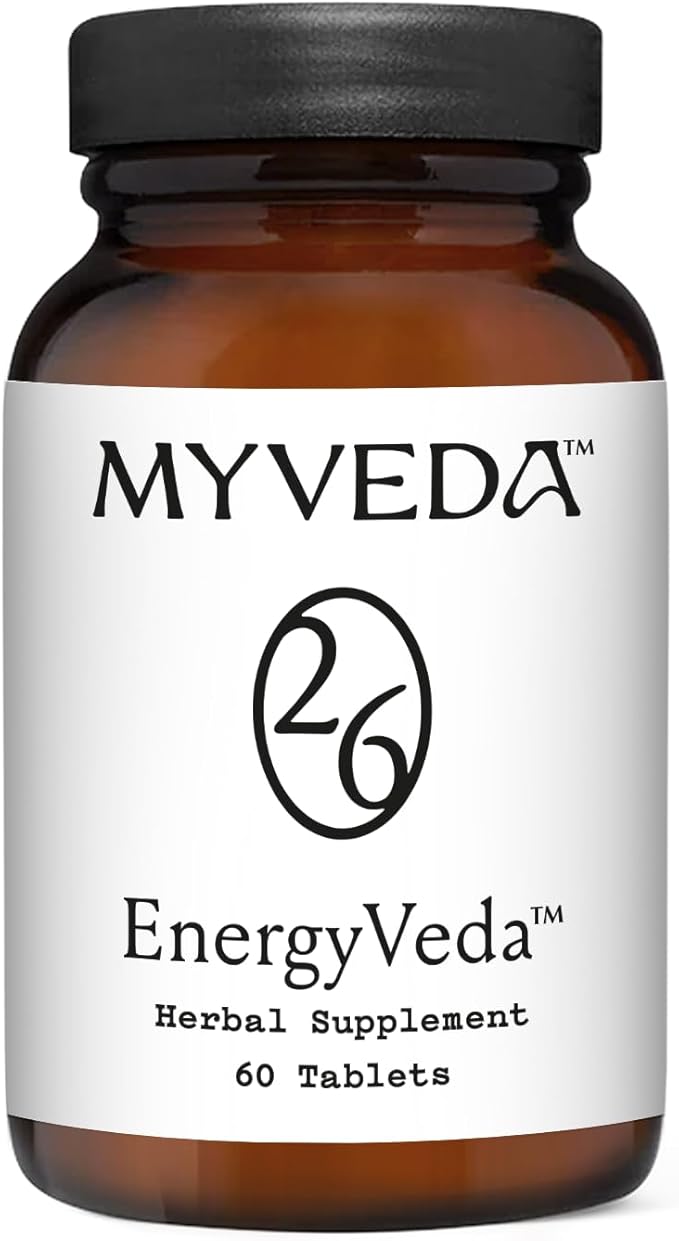 EnergyVeda 26™ Ayurvedic Energy &amp Vitality Support Supplement | with Ashwagandha Amla Velvet Bean &amp Asparagus | Supports Daily Energy Nervous System Balance &amp Immune Health | 60 Tablets