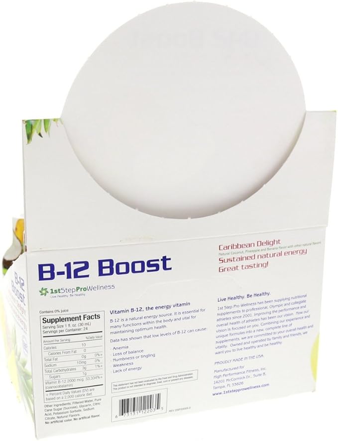 1st Step High Performance Fitness B-12 Boost 12-2oz Bottles