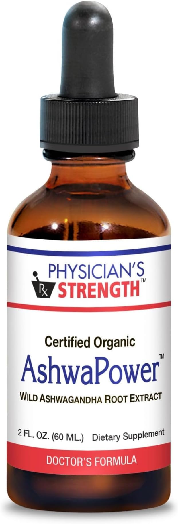 Physician's Strength AshwaPower - 2 fl oz - Wild Ashwagandha Root Extract - Supports Overall Health &amp Energy - 86 Servings