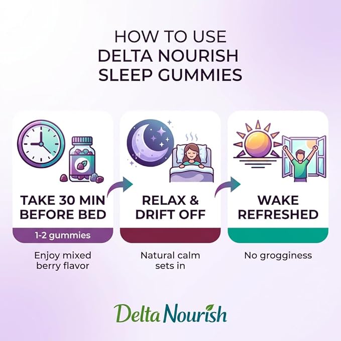 Sleep Gummies with Hemp Extract &amp L-Theanine Nighttime Calm Support Vegan Low Sugar 30 Count