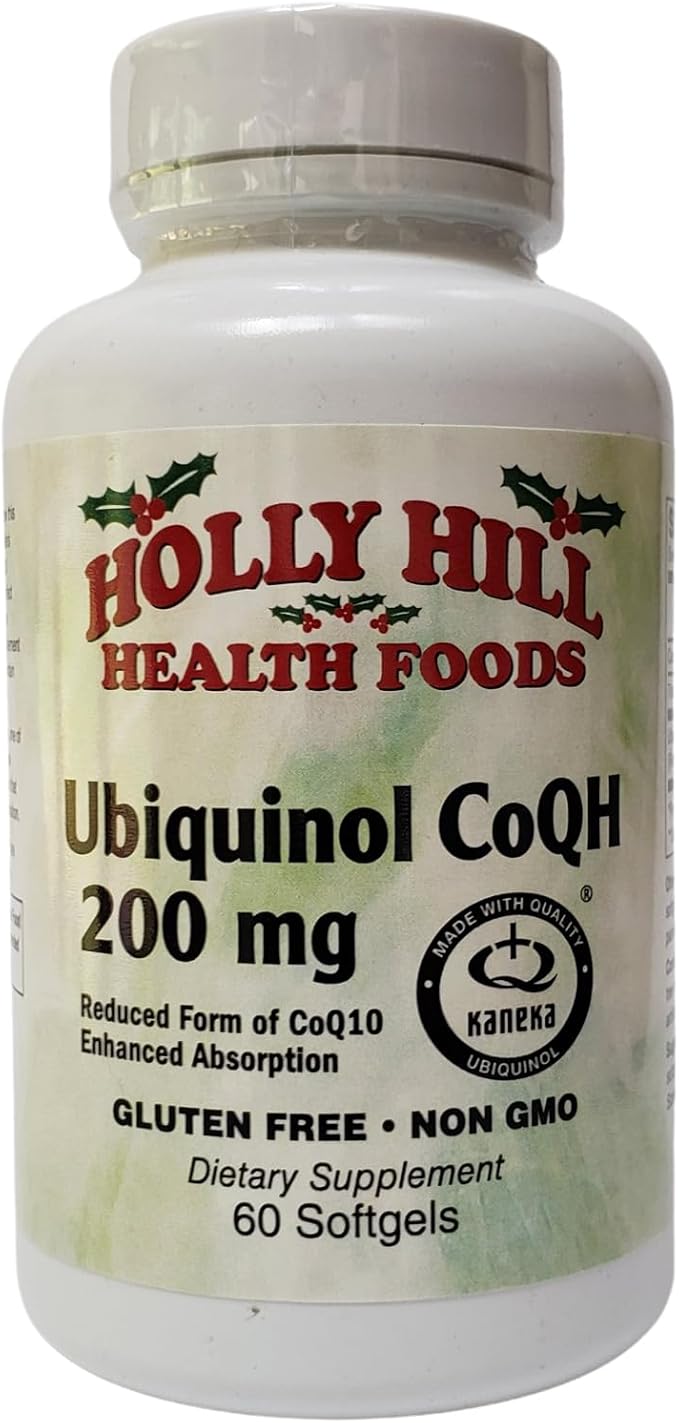 Holly Hill Health Foods Ubiquinol CoQH 200 mg 60 Softgels