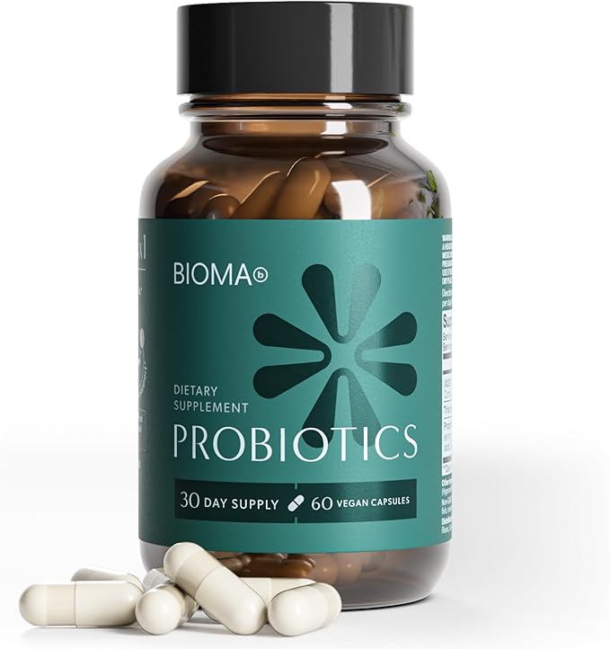 BIOMA Probiotics - Digestive Health Probiotic - Gut Support for Men &amp Women with Xylooligosaccharides Tributyrin &amp Bifidobacterium - Vegan &amp Gluten Free - 60 Delayed-Release Capsules (30-