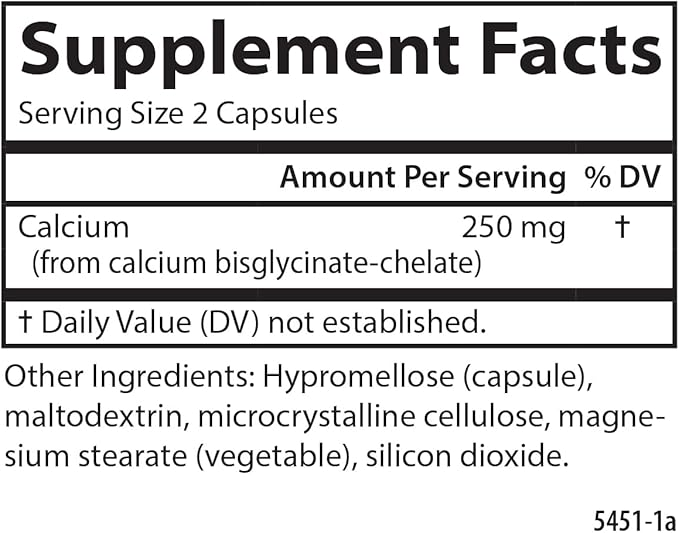 Carlson – Calcium Bisglycinate 250 mg Calcium for High Absorption Supports Healthy Bones and Teeth Gentle on Stomach Promotes Muscle Function 180 Count
