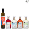 American Vinegar Works - Essential Kitchen Vinegars &amp Extra Virgin Olive Oil Gift Set - Includes Apple Cider Red Wine Rice Wine and Chardonnay Wine Vinegars (8.5oz ea) with a EVOO (16.9oz)