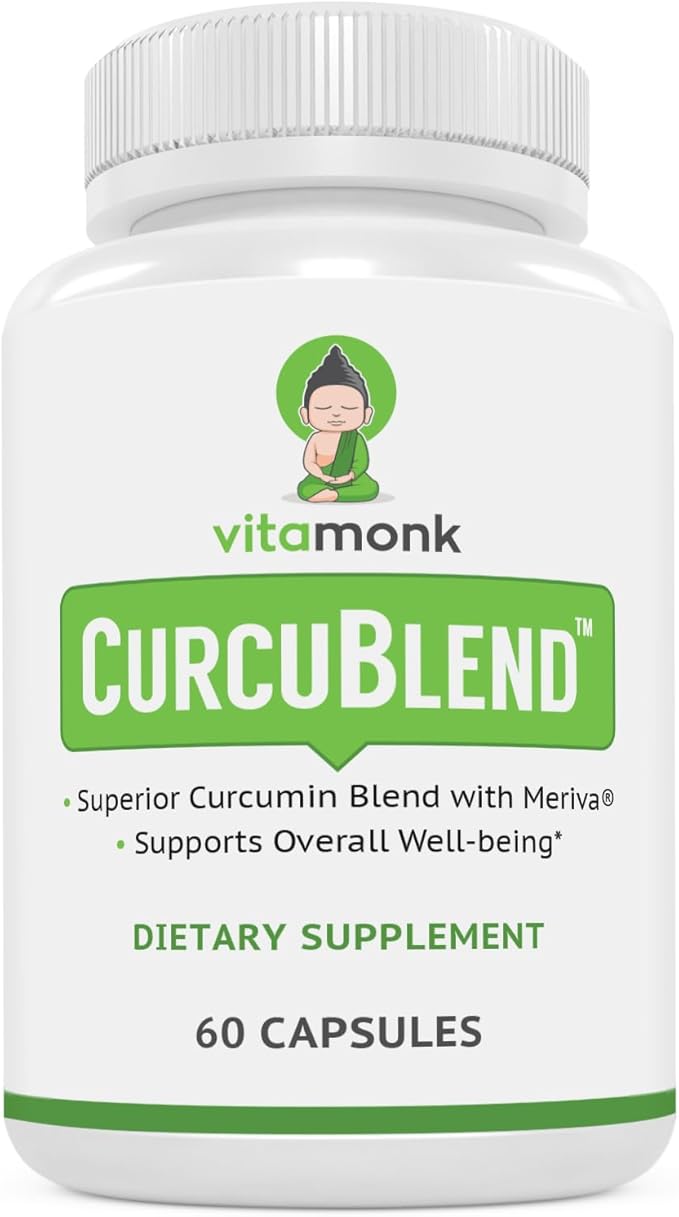 VitaMonk Turmeric and Ginger Complex with Meriva Grape Seed Boswellia Extract Cat’s Claw and More - Ginger and Turmeric Supplements for Overall Health Wellness and Immune Support - 60 Caps