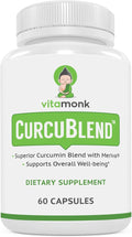 VitaMonk Turmeric and Ginger Complex with Meriva Grape Seed Boswellia Extract Cat’s Claw and More - Ginger and Turmeric Supplements for Overall Health Wellness and Immune Support - 60 Caps