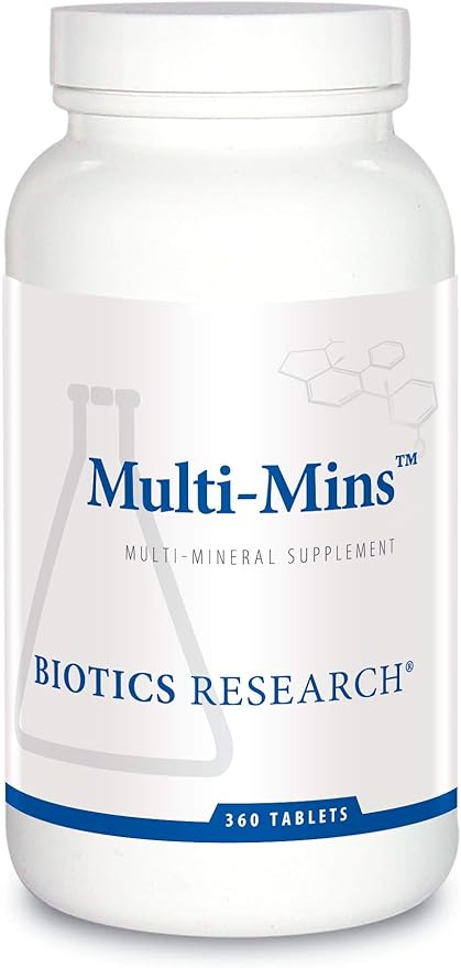 Biotics Research Multi-Mins - Bioavailable &amp Potent Multi Mineral Supplement Balanced Mineral Chelates &amp Whole Food Trace Minerals with Magnesium Chromium Iodine - Easily Absorbed - 360 Tab