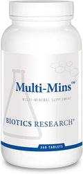 Biotics Research Multi-Mins - Bioavailable &amp Potent Multi Mineral Supplement Balanced Mineral Chelates &amp Whole Food Trace Minerals with Magnesium Chromium Iodine - Easily Absorbed - 360 Tab