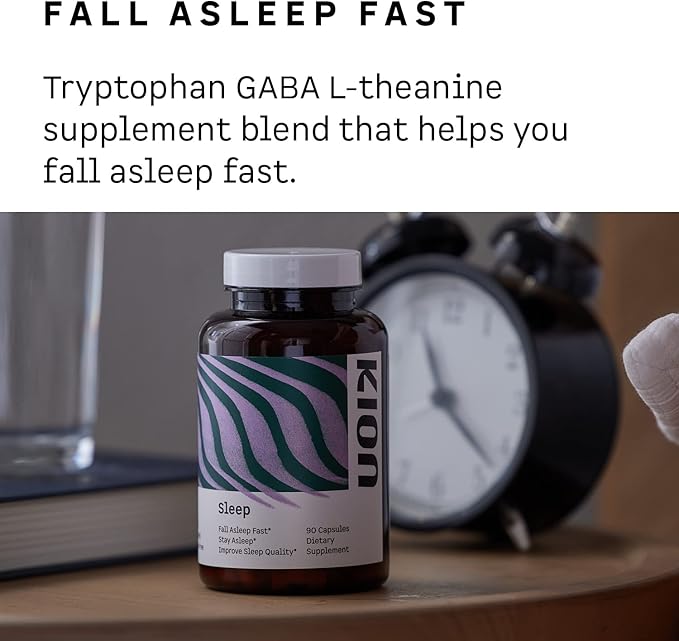 Kion Sleep | Fall Asleep Fast Stay Asleep &amp Improve Sleep Quality | Amino Acid Powered Sleep Support | 30 Servings